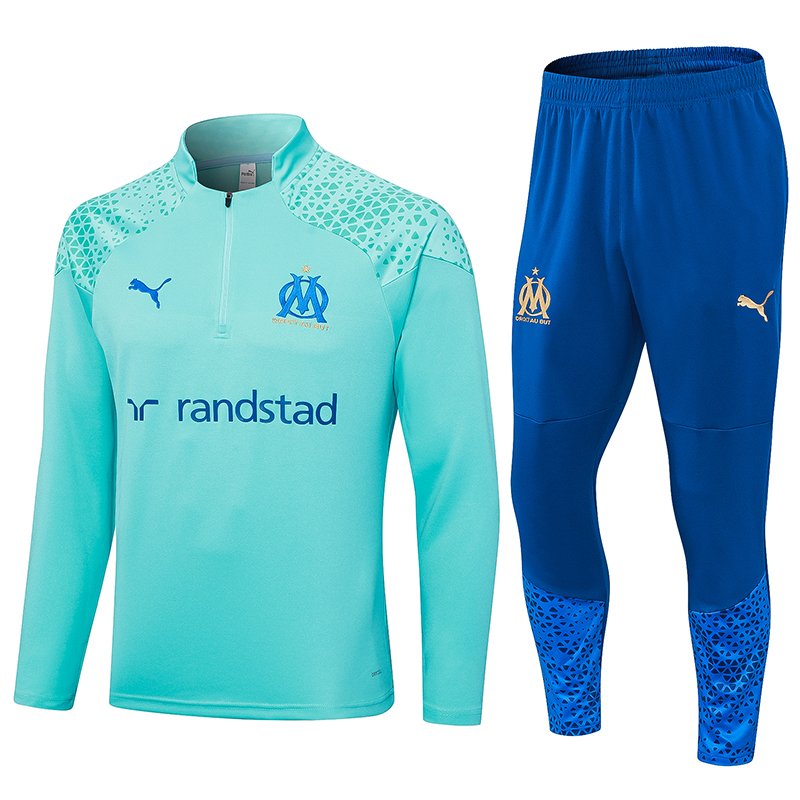 Marseille 23-24 Kids Long Sleeve Training Set Light Blue